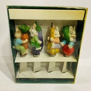 3/$18🐰Garden Bunny Rabbit Cheese-Butter Spreaders. 🌶🫑🥒🐇